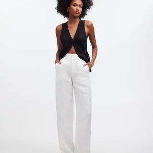Madewell White Linen Pants